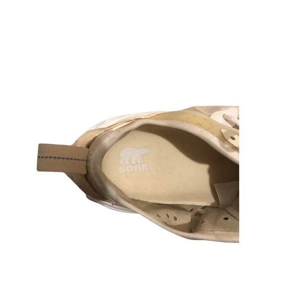 Sorel Womens Kinetic Breakthru Tech Lace athletic beige chunky sneakers size 10 - Picture 7 of 8